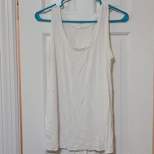 Cream open back tank